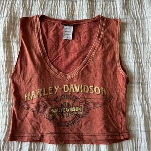 Harley-Davidson Rust Tank Top with Gold Logo